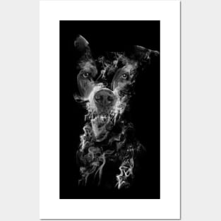 Staffie in the Smoke // Bilcos Designs T-Shirt Posters and Art